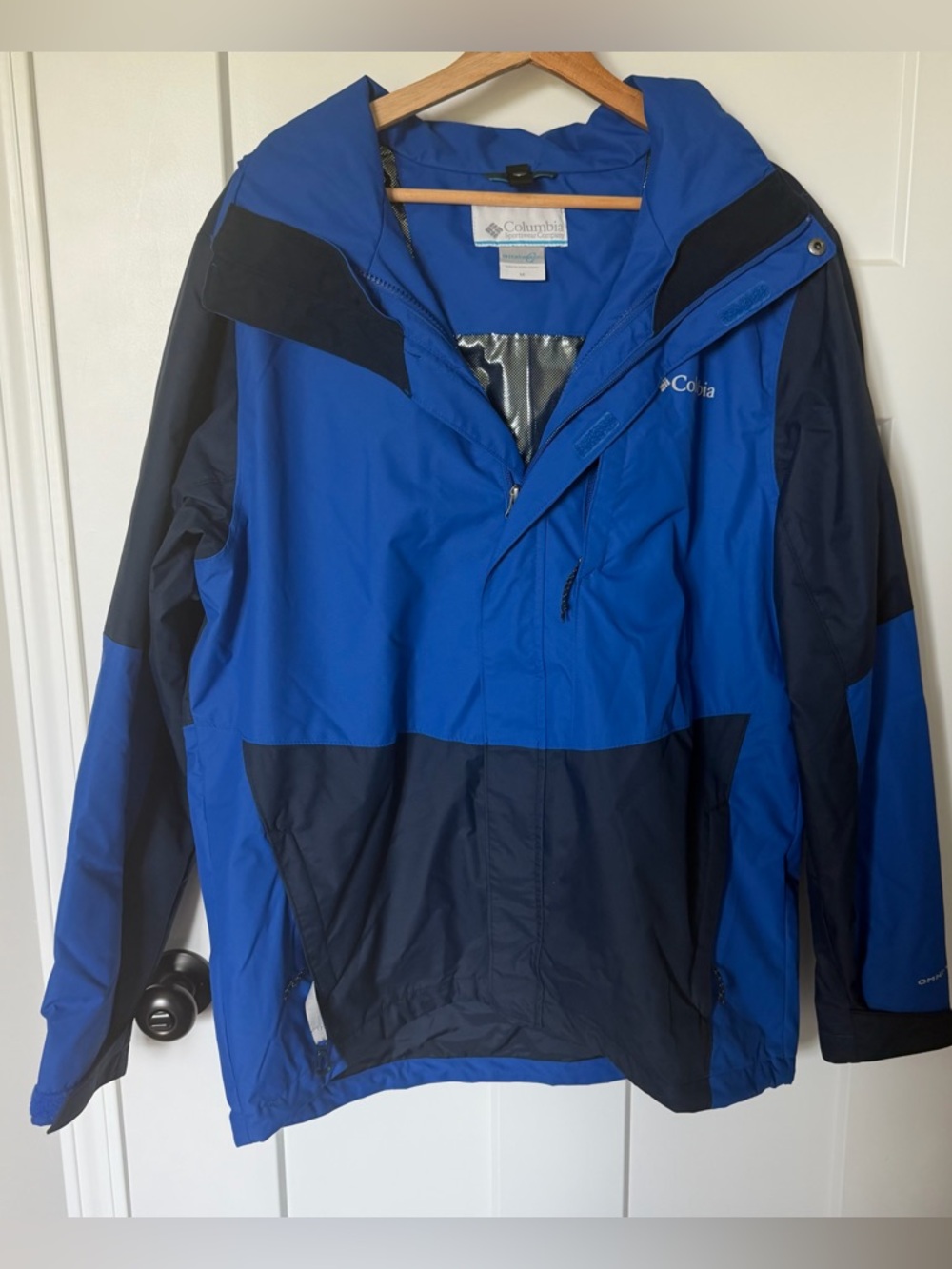 Columbia Mens Whirlbird V Jacket Blue Medium Ski Snow GorpCore Omni-Tech